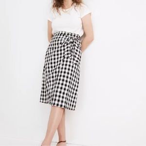 Madewell Gingham Wrap Skirt